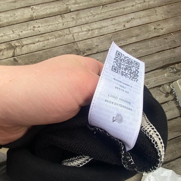 True Religion Jeans BIG LOGO Velvet Hoodie Small Black - Picture 6 of 9